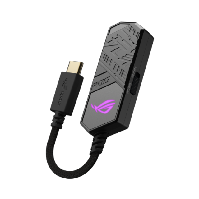 ADAPTADOR ROG CLAVIS USB-USB C A 3.5mm CANCELACION DE RUIDO IA Hi-Fi / ROG CLAVIS