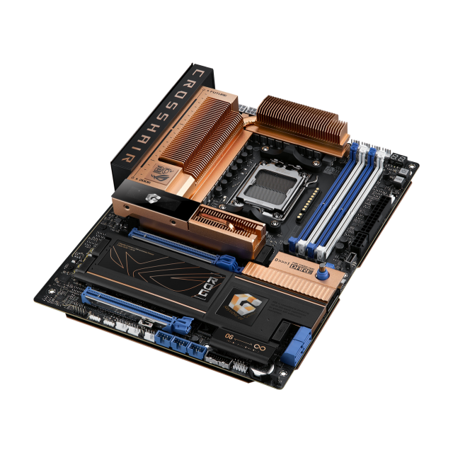 Pre Venta | Tarjeta Madre ASUS ROG Crosshair 2006 | ATX | Socket AM5 | Chipset AMD X870E | 4 x DDR5 (Hasta 256GB) | 1 x HDMI / 2 x USB-C | Wi-Fi 7 | Bluetooth 5.4 | Edición Especial Retro | Negro / Cobre | ROG Crosshair 2006
