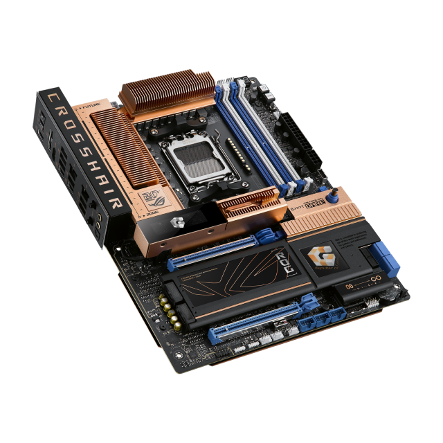 Pre Venta | Tarjeta Madre ASUS ROG Crosshair 2006 | ATX | Socket AM5 | Chipset AMD X870E | 4 x DDR5 (Hasta 256GB) | 1 x HDMI / 2 x USB-C | Wi-Fi 7 | Bluetooth 5.4 | Edición Especial Retro | Negro / Cobre | ROG Crosshair 2006