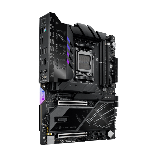 Tarjeta Madre ASUS ROG Crosshair X870E APEX | ATX | Socket AM5 | Chipset AMD X870E | 2 x DDR5 (Hasta 128GB) | 2 x USB-C | Wi-Fi 7 | Bluetooth 5.4 | Negro | ROG CROSSHAIR X870E APEX