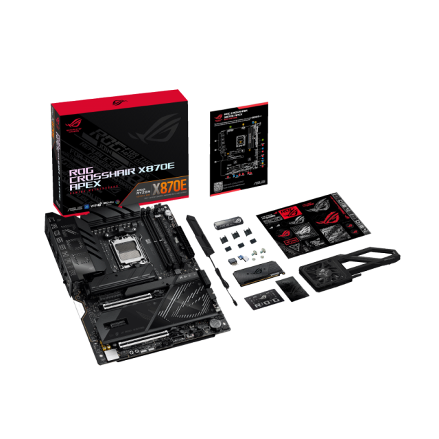 Tarjeta Madre ASUS ROG Crosshair X870E APEX | ATX | Socket AM5 | Chipset AMD X870E | 2 x DDR5 (Hasta 128GB) | 2 x USB-C | Wi-Fi 7 | Bluetooth 5.4 | Negro | ROG CROSSHAIR X870E APEX