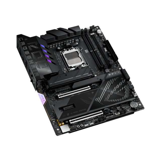 Tarjeta Madre ASUS ROG Crosshair X870E APEX | ATX | Socket AM5 | Chipset AMD X870E | 2 x DDR5 (Hasta 128GB) | 2 x USB-C | Wi-Fi 7 | Bluetooth 5.4 | Negro | ROG CROSSHAIR X870E APEX