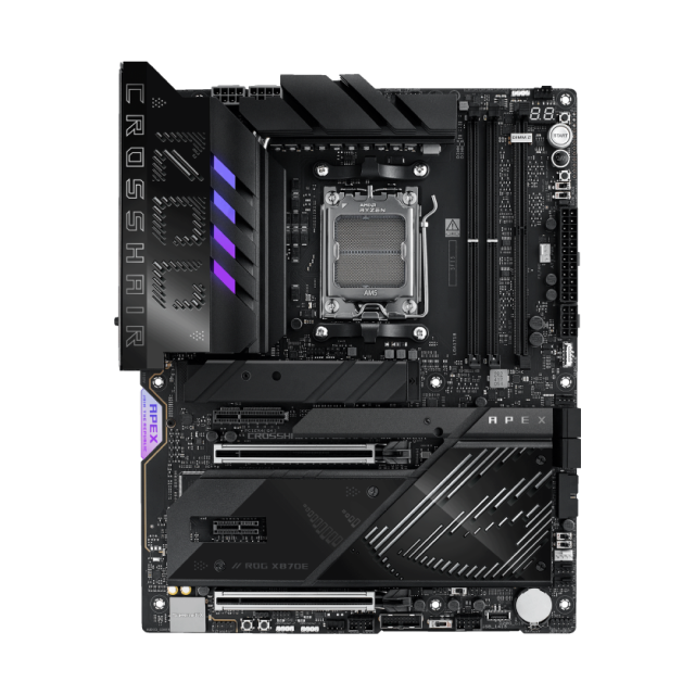 Tarjeta Madre ASUS ROG Crosshair X870E APEX | ATX | Socket AM5 | Chipset AMD X870E | 2 x DDR5 (Hasta 128GB) | 2 x USB-C | Wi-Fi 7 | Bluetooth 5.4 | Negro | ROG CROSSHAIR X870E APEX