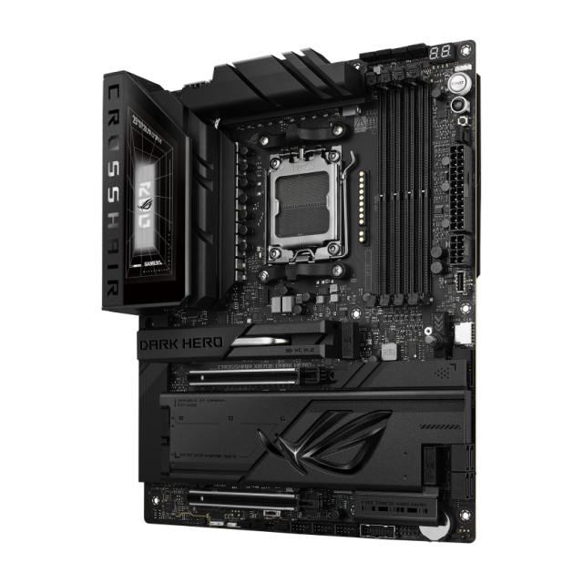 Tarjeta Madre ASUS ROG CROSSHAIR X870E DARK HERO | ATX | Socket AM5 | Chipset AMD X870E | DDR5 (Hasta 192GB) | HDMI | Wi-Fi 7 | Bluetooth 5.4 | Negro | ROG CROSSHAIR X870E DARK HERO