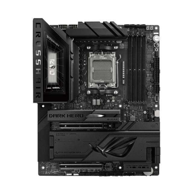 Tarjeta Madre ASUS ROG CROSSHAIR X870E DARK HERO | ATX | Socket AM5 | Chipset AMD X870E | DDR5 (Hasta 192GB) | HDMI | Wi-Fi 7 | Bluetooth 5.4 | Negro | ROG CROSSHAIR X870E DARK HERO