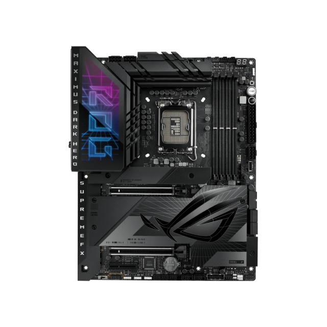 Tarjeta Madre ASUS ROG Maximus Z790 Dark Hero | ATX | LGA1700 | Intel Z790 | DDR5 Hasta 192GB | HDMI / Thunderbolt | Wi-Fi 7 / Bluetooth 5.4 | ROG MAXIMUS Z790 DARK HERO