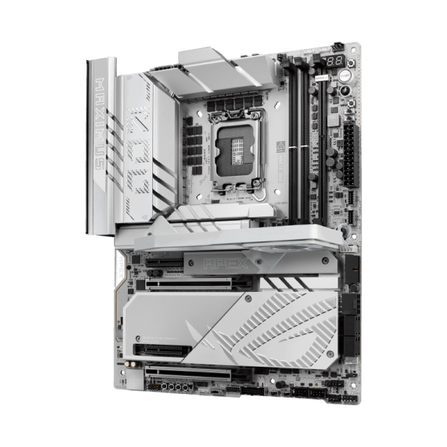 Tarjeta Madre ASUS ROG Maximus Z890 APEX | ATX | Socket LGA 1851 | Chipset Intel Z890 | 2 x DDR5 (Hasta 128GB) | 2 x USB-C | Wi-Fi 7 | Bluetooth 5.4 | RGB | Blanco / Negro | ROG MAXIMUS Z890 APEX