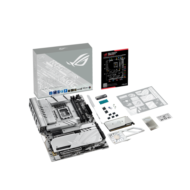 Tarjeta Madre ASUS ROG Maximus Z890 APEX | ATX | Socket LGA 1851 | Chipset Intel Z890 | 2 x DDR5 (Hasta 128GB) | 2 x USB-C | Wi-Fi 7 | Bluetooth 5.4 | RGB | Blanco / Negro | ROG MAXIMUS Z890 APEX