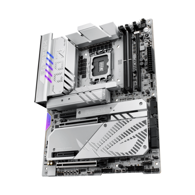 Tarjeta Madre ASUS ROG Maximus Z890 APEX | ATX | Socket LGA 1851 | Chipset Intel Z890 | 2 x DDR5 (Hasta 128GB) | 2 x USB-C | Wi-Fi 7 | Bluetooth 5.4 | RGB | Blanco / Negro | ROG MAXIMUS Z890 APEX