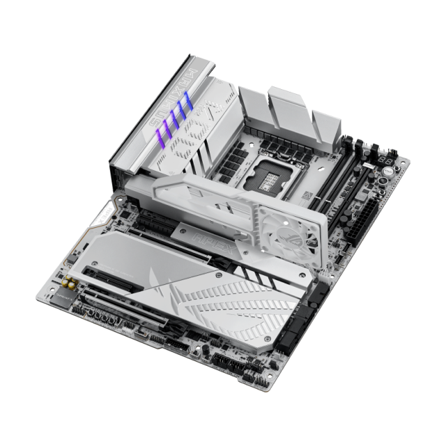 Tarjeta Madre ASUS ROG Maximus Z890 APEX | ATX | Socket LGA 1851 | Chipset Intel Z890 | 2 x DDR5 (Hasta 128GB) | 2 x USB-C | Wi-Fi 7 | Bluetooth 5.4 | RGB | Blanco / Negro | ROG MAXIMUS Z890 APEX