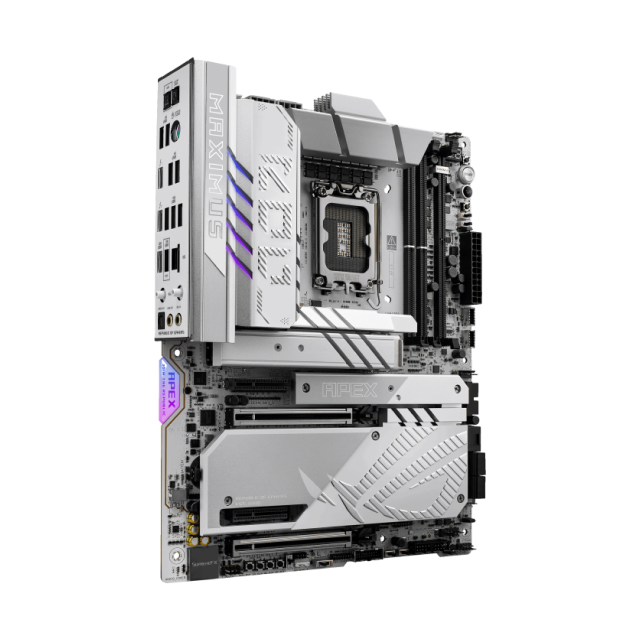 Tarjeta Madre ASUS ROG Maximus Z890 APEX | ATX | Socket LGA 1851 | Chipset Intel Z890 | 2 x DDR5 (Hasta 128GB) | 2 x USB-C | Wi-Fi 7 | Bluetooth 5.4 | RGB | Blanco / Negro | ROG MAXIMUS Z890 APEX
