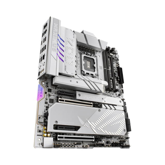 Tarjeta Madre ASUS ROG Maximus Z890 APEX | ATX | Socket LGA 1851 | Chipset Intel Z890 | 2 x DDR5 (Hasta 128GB) | 2 x USB-C | Wi-Fi 7 | Bluetooth 5.4 | RGB | Blanco / Negro | ROG MAXIMUS Z890 APEX