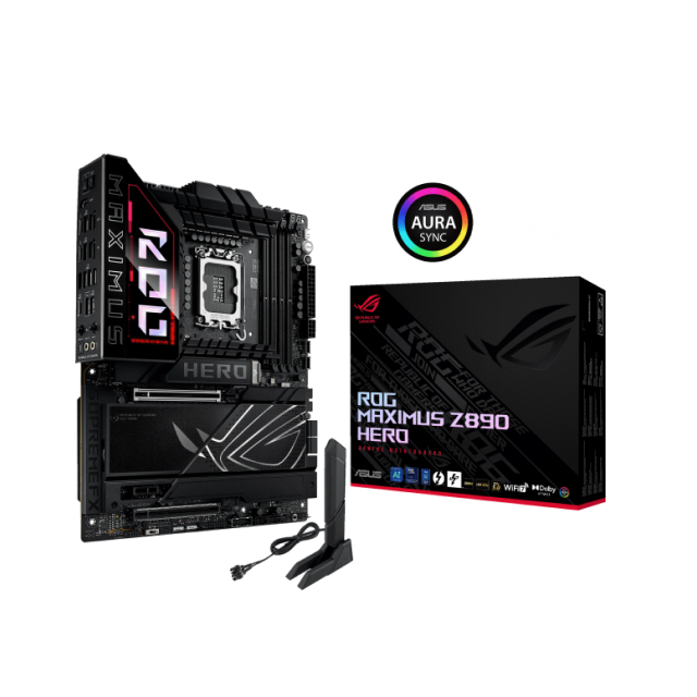 Tarjeta Madre ASUS ROG Maximus Z890 Hero | ATX | LGA1851 | Intel Z890 | DDR5 Hasta 256GB | HDMI / DisplayPort / Thunderbolt | Wi-Fi 7 / Bluetooth v5.4 | ROG MAXIMUS Z890 HERO