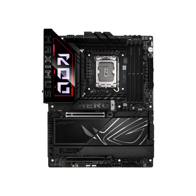 Tarjeta Madre ASUS ROG Maximus Z890 Hero | ATX | LGA1851 | Intel Z890 | DDR5 Hasta 256GB | HDMI / DisplayPort / Thunderbolt | Wi-Fi 7 / Bluetooth v5.4 | ROG MAXIMUS Z890 HERO