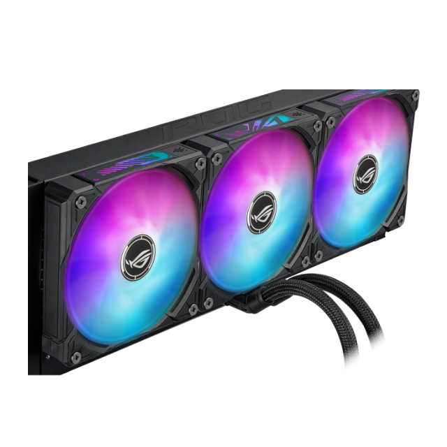Enfriamiento Líquido ASUS ROG Ryuo IV SLC 360 ARGB | 360 mm | 3200 RPM | AM5 / AM4 | LGA 1700 / 1851 | Pantalla Curva Personalizable de 6.67" 2K AMOLED | ARGB | Negro | ROG Ryuo IV SLC 360 ARGB