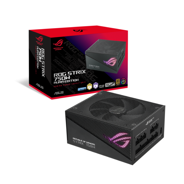 Fuente de Poder ASUS ROG 750W Strix Gold Aura Edition | 80+Gold | ATX 3.0 24-pin | ROG-STRIX-750G-AURA-GAMING