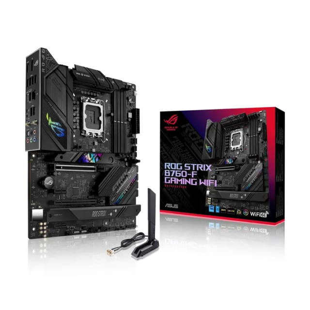 Tarjeta Madre ASUS ROG STRIX B760-F GAMING WIFI |  ATX | Intel LGA1700 | DDR5  (Hasta 192GB) | ROG STRIX B760-F GAMING WIFI
