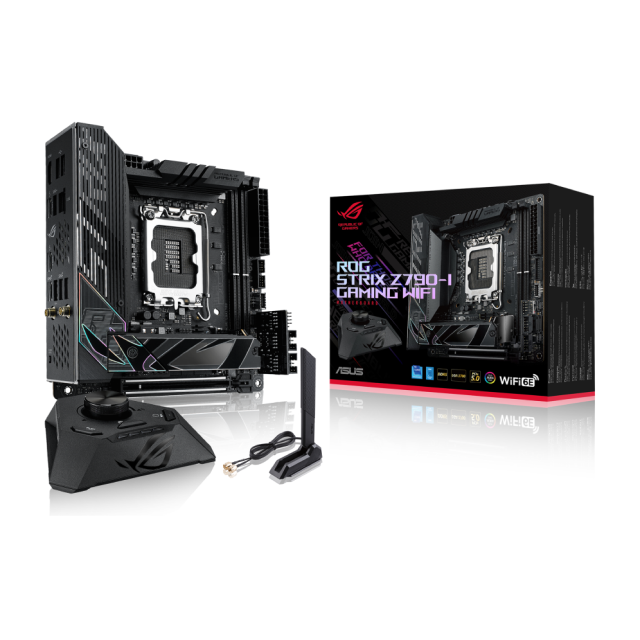 Tarjeta Madre ASUS ROG STRIX Z790-I Gaming WiFi | Mini-ITX | LGA1700 |  Intel Z790 | DDR5 Máx 96GB | HDMI / Thunderbolt | ROG STRIX Z790-I GAMING WIFI