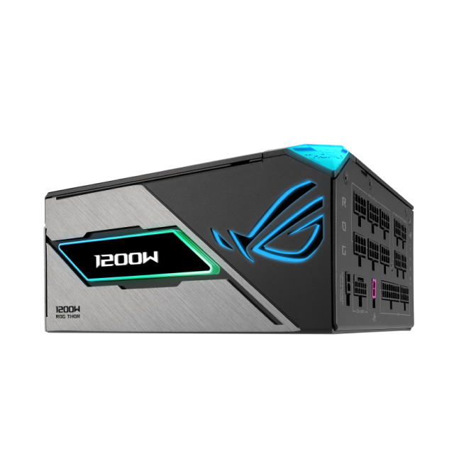 Fuente de Poder ASUS ROG Thor 1200W Platinum III | 1200W | 80 PLUS Platinum / Cybenetics Platinum | 190 mm | Full Modular | Compatible con ATX 3.1 | Pantalla Magnética OLED | Modo Turbo | Certificación Lambda A++ | ARGB | Negro | ROG-THOR-1200P3-GAMING