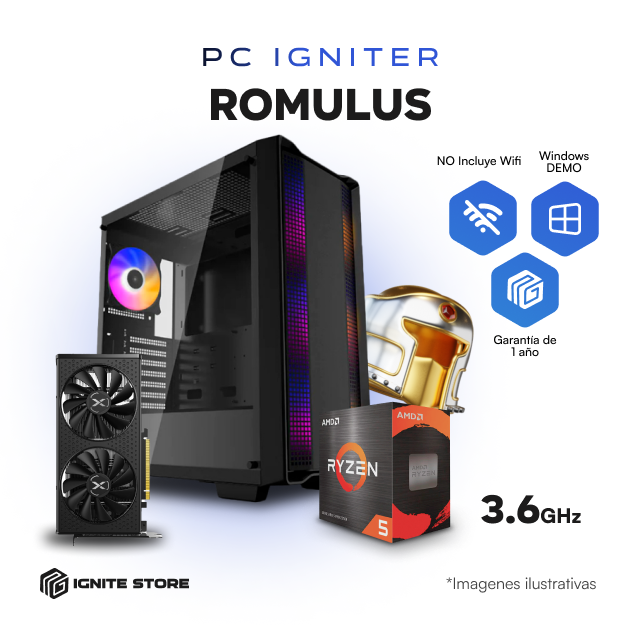 PC IGNITER ROMULUS - R5 5000 + RX 6600