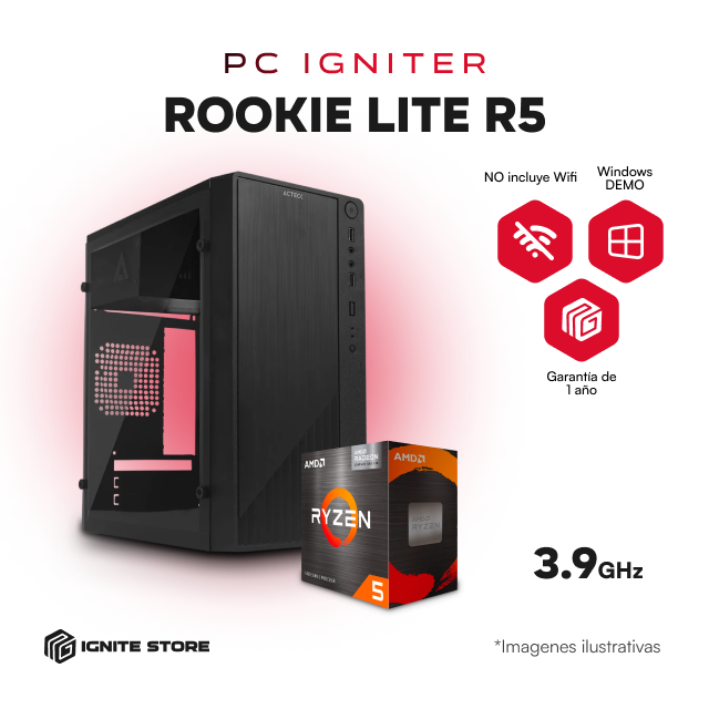 PC IGNITER ROOKIE LITE R5 5600G + 16GB + 500GB NVME