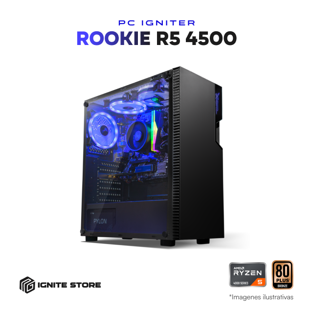 PC Igniter Rookie R5 4500 + RX550 + 16GB de RAM
