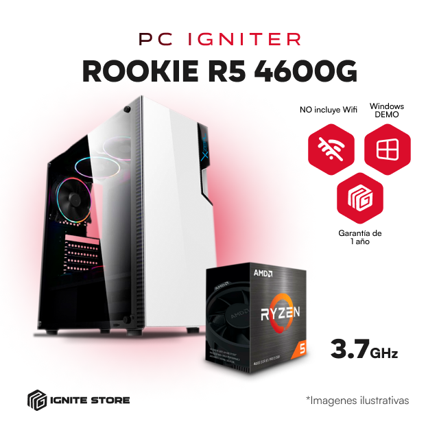 PC Igniter Rookie R5 4600G + 16GB de RAM