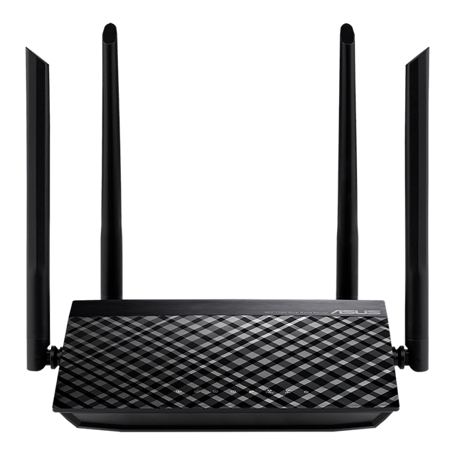 ROUTER ASUS AC1200 DOBLE BANDA 802.11AC 4 ANTENAS 5DBI 2.4GHZ 5GHZ 2X2 4LAN RT AC1200 V2