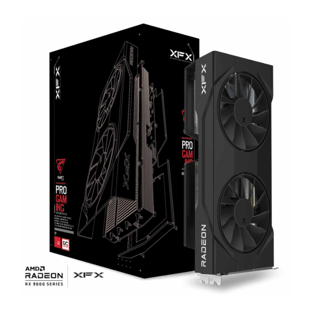 Tarjeta de Video XFX SWIFT AMD Radeon RX 9060 XT OC Gaming Edition | 16GB GDDR6 | PCI Express 5.0 | 256 Bits | Negro | RX-96TSW16BQ