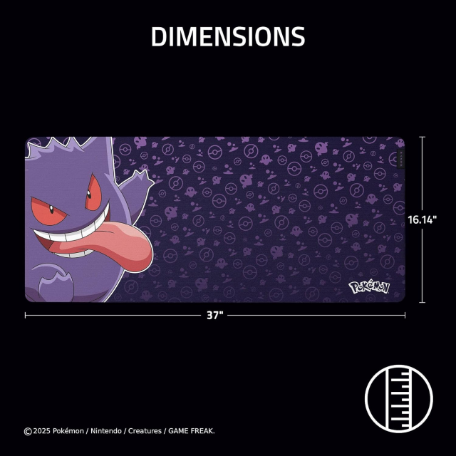 Mousepad Gamer Razer Gigantus V2 XXL Edición Pokémon Gengar | 940 x 410 x 3 mm | Superficie de Tela de Microfibra Suave | Base de Goma Antideslizante | Morado | RZ02-03334200-R3M1