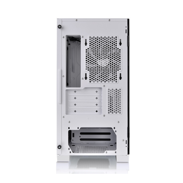 Gabinete Thermaltake S100 TG Snow Edition | Micro Torre: Mini ATX - Mini ITX | Cristal Templado | 1 Ventilador 120mm Preinstalado | Color Blanco | CA-1Q9-00S6WN-00