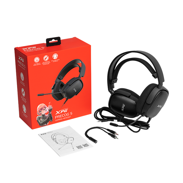 DIADEMA ADATA XPG PRECOG S NEGRO PC|X SERIES|PS|SWITCH|MOVIL 3.5mm / PRECOG S-BKCWW