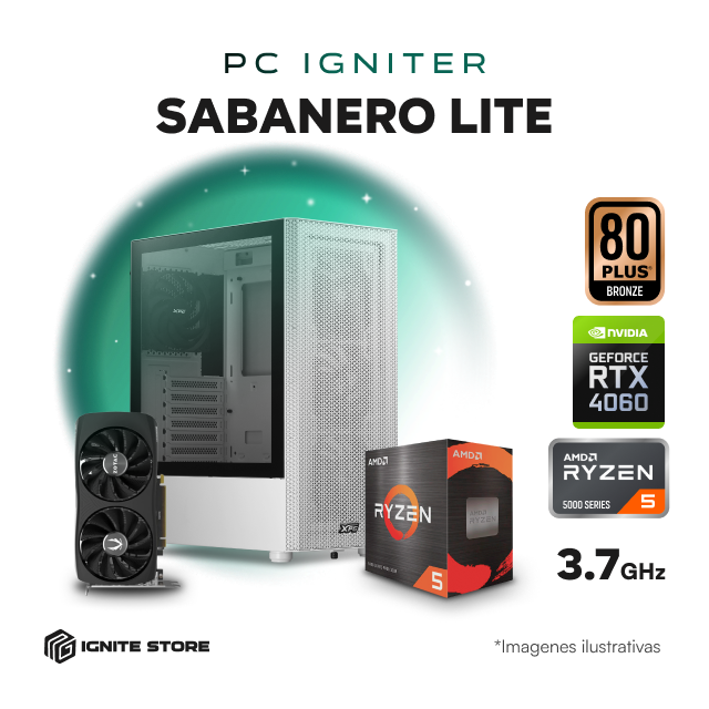 PC IGNITER SABANERO LITE 5600X + RTX 4060