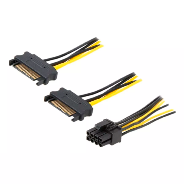 CABLE DE ENERGIA SATA A PCI-E DE 8 PINES PARA TARJETA DE VIDEO - SATA-PCIE-8PIN