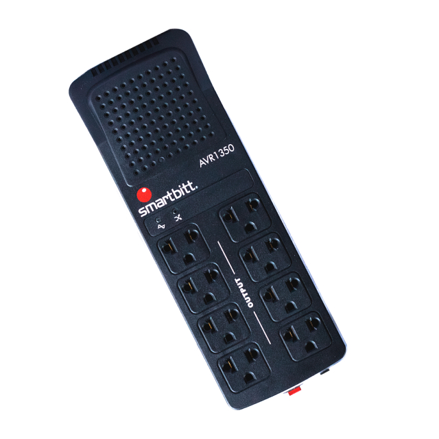 Regulador de Smartbitt R-Bitt 1350 | 1350VA / 675W | 8 Contactos | Regulador y Supresor de Picos | SBAVR1350