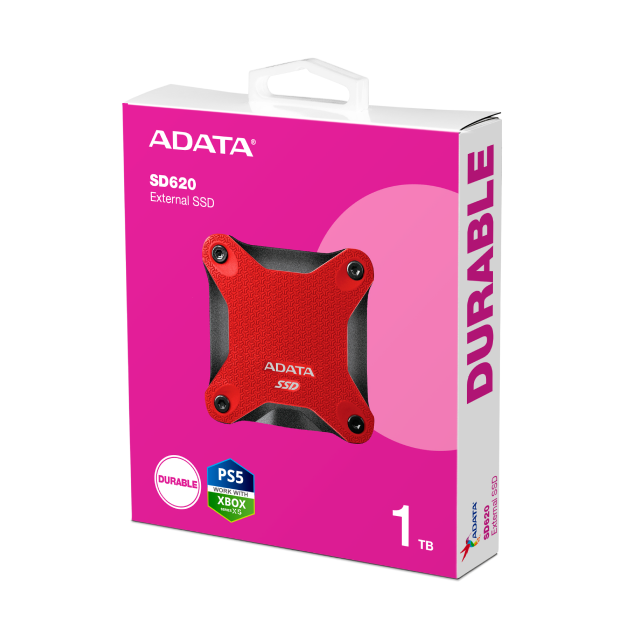 SSD Externa ADATA SD620 | 1TB | USB 3.2 | Rojo | SD620-1TCRD