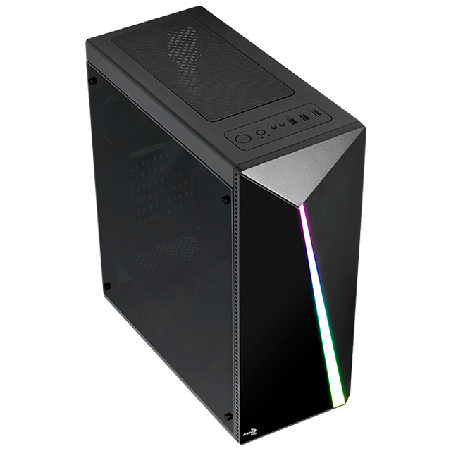 Gabinete AeroCool Shard Cristal templado | Negro | RGB | Shard Tempered Glass