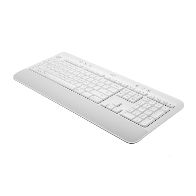 Teclado Inalámbrico Logitech Signature K650 | Bluetooth 5.1 / Receptor USB | Baterías AA (Incluidas) | Windows/ macOS / iOS / Android | Color Blanco Crudo | 920-010964