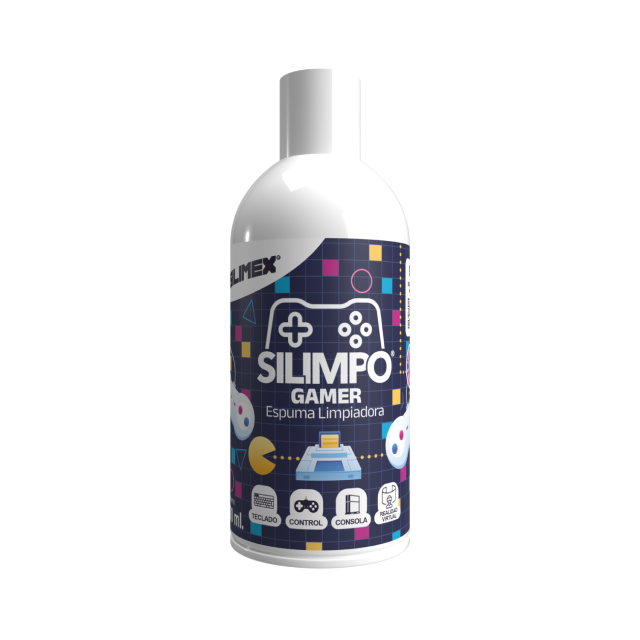 Espuma Limpiadora Silimex Silimpo Gamer | Limpia superficies de consolas, teclados, controles y equipos gamer | 300ml. | 7503018454139