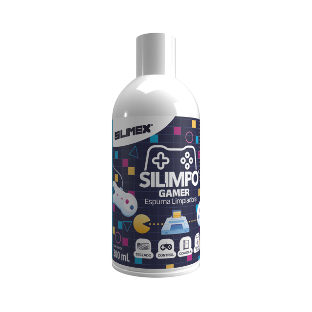 Espuma Limpiadora Silimex Silimpo Gamer | Limpia superficies de consolas, teclados, controles y equipos gamer | 300ml. | 7503018454139