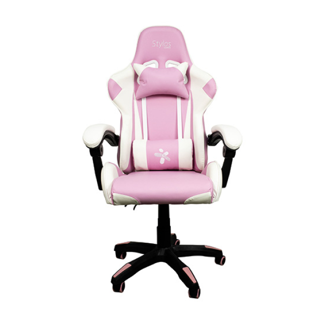 SILLA GAMER STYLOS ROSADO 115Kg VINIPIEL / SGSI02P