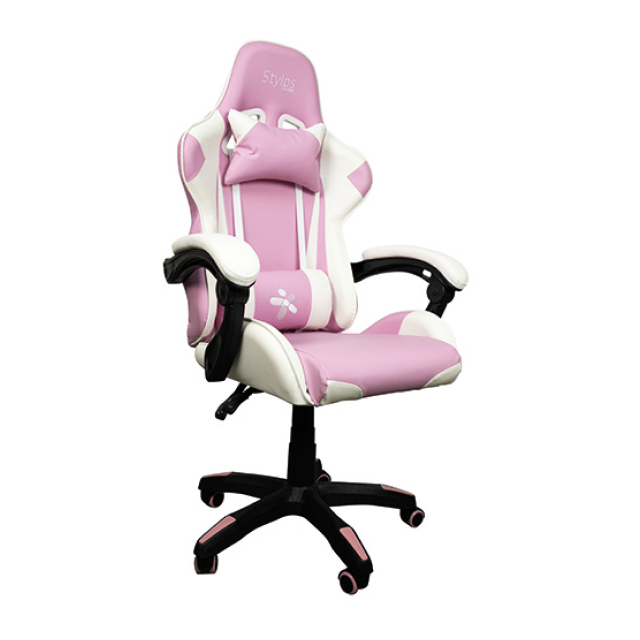 SILLA GAMER STYLOS ROSADO 115Kg VINIPIEL / SGSI02P