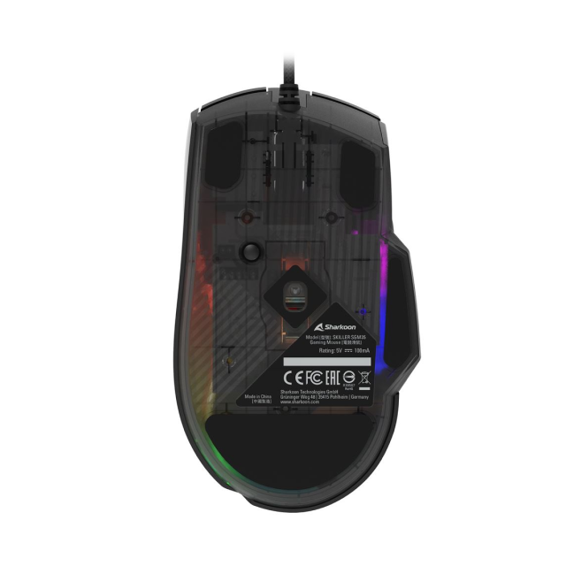 Mouse Gamer Sharkoon Skiller SGM35 Black | Conexión Alámbrica | 400-6400 DPI | Sensor Óptico | RGB | Color Negro | M-SGM35B 