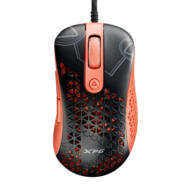 Mouse Gamer Alámbrico ADATA XPG SLINGSHOT Edición Mera | 12000 DPI | Sensor Óptico PixArt PMW 3360 | 2 Botones Programables | RGB | Negro / Coral | SLINGSHOT-BK/OGCWW