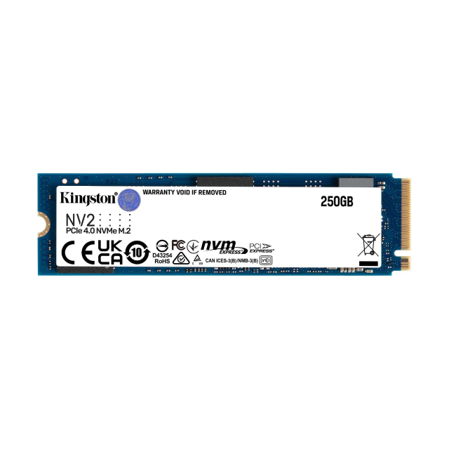 Unidad SSD Kingston SNV2S | 250GB | M.2 NVMe | Hasta 3.000MB/s Lectura | Hasta 1.300MB/s Escritura | SNV2S/250G