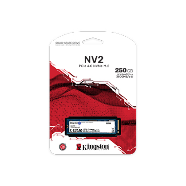 Unidad SSD Kingston SNV2S | 250GB | M.2 NVMe | Hasta 3.000MB/s Lectura | Hasta 1.300MB/s Escritura | SNV2S/250G