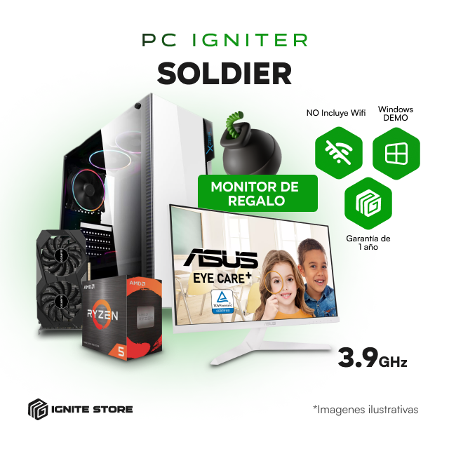 PC IGNITER SOLDIER R5 5600GT + RTX3050