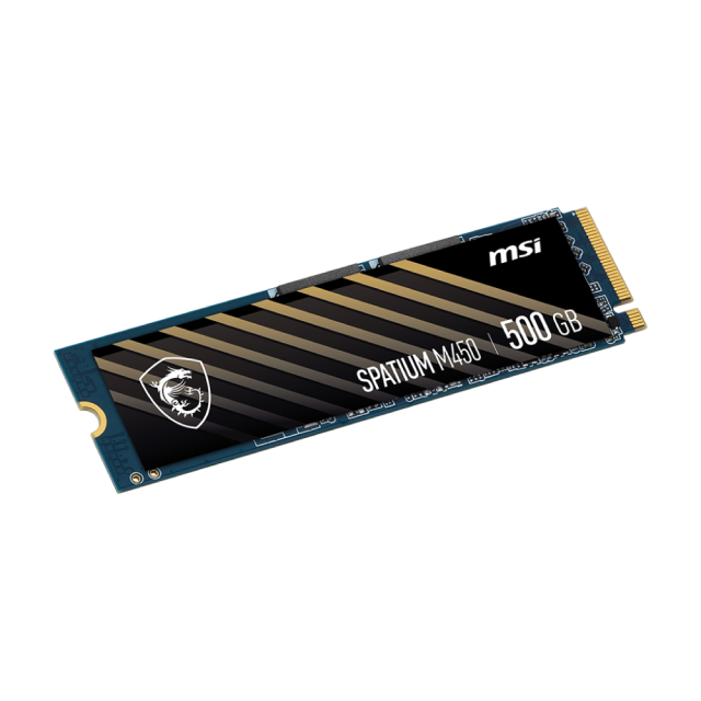 Unidad SSD MSI SPATIUM M450 | 500 GB | M.2 | NVMe | 2,000 MB/s Escritura | 3,000 MB/s Lectura | PCI Express 4.0 | SPATIUM M450 PCIE 4.0 NVME M.2 500GB V1