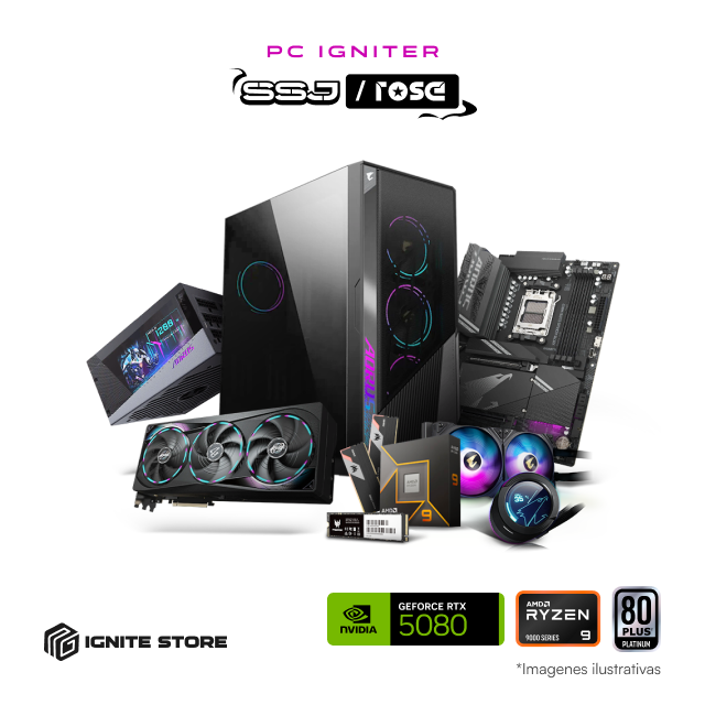 PC Igniter SSJ Rose Ryzen 9 9950X + 5080 Aorus Master 