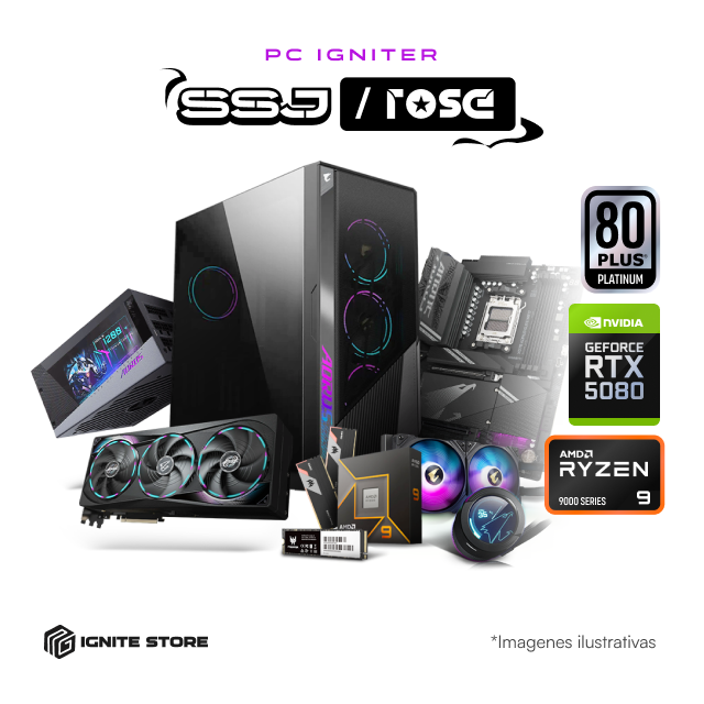 PC Igniter SSJ Rose Ryzen 9 9950X + 5080 Aorus Master 